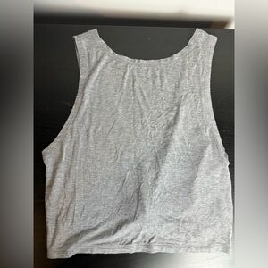 Aerie Offline cropped Grey Tank Top Size Small
